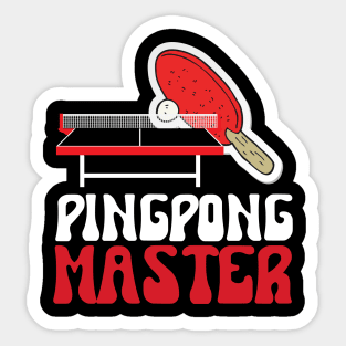 Table Tennis Ping Pong Master Sticker